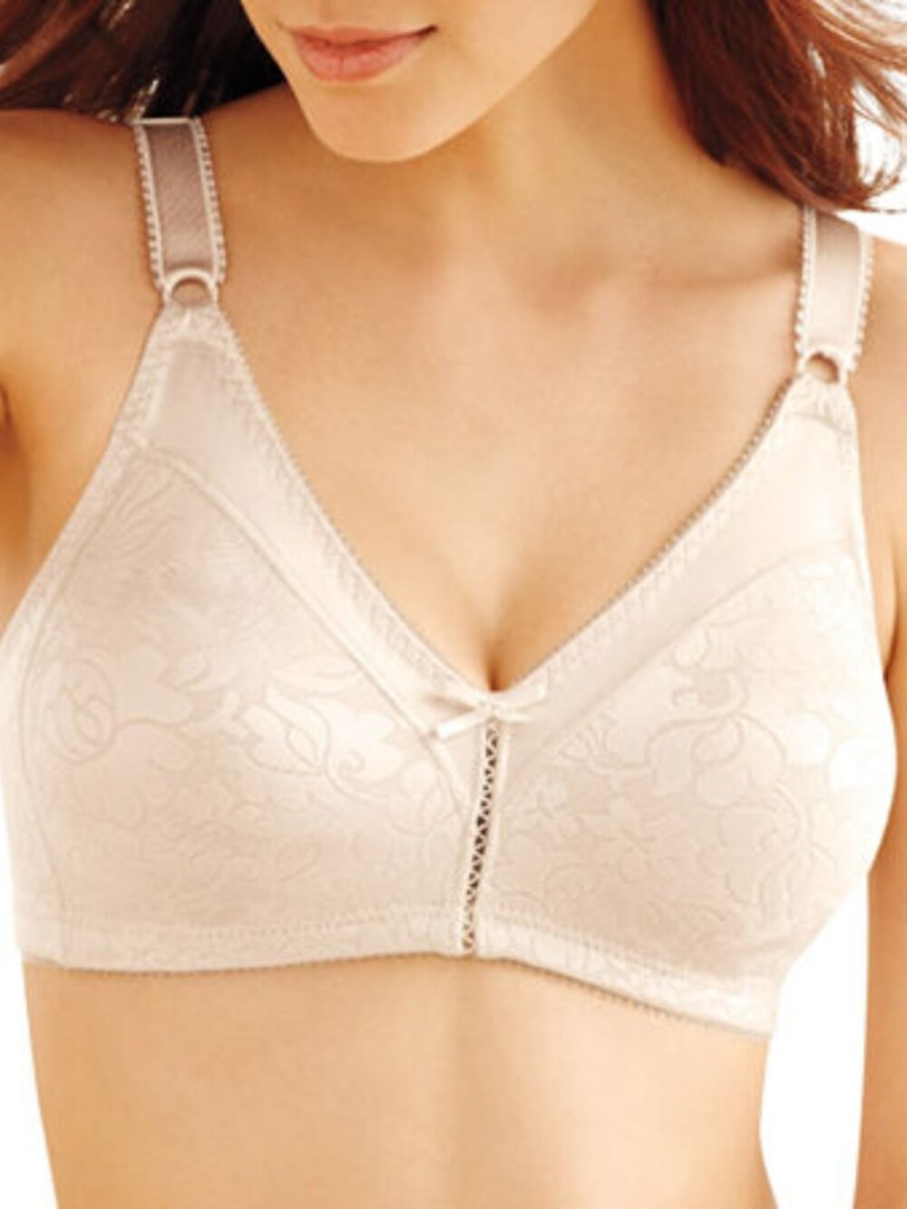 Women's Bali 3372 Double Support Lace Wirefree Spa Closure Bra 38DD NWT